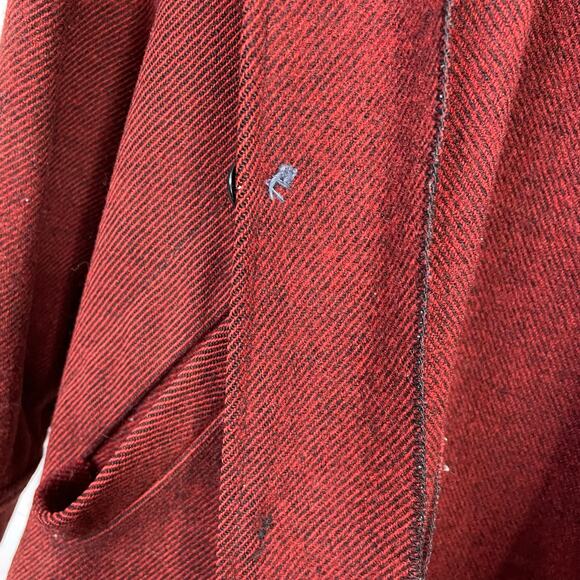 Vintage Bemidji Woolen Mills Wool Hunting Field Jac Shacket Shirt Jacket Men Red - Picture 11 of 13